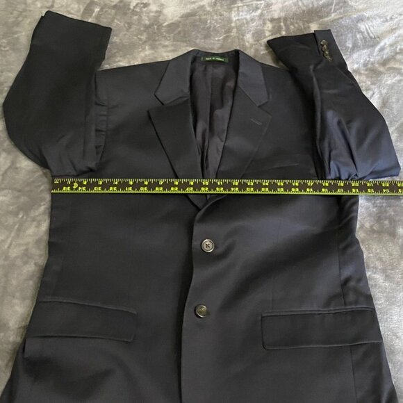 Lauren Ralph Lauren Mens Blazer Jacket 38R Black Wool 2-Button Single Breasted - Picture 6 of 16
